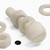 50x Natural Nylon Slotted Knurled Thumbscrews M8 x 40mm, Nuts & Washers