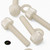 50x Natural Nylon Slotted Knurled Thumbscrews M8 x 40mm, Nuts & Washers
