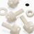 50x Natural Nylon Slotted Knurled Thumbscrews M4 x 10mm, Nuts & Washers