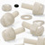 50x Natural Nylon Slotted Knurled Thumbscrews M4 x 10mm, Nuts & Washers