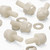 50x Natural Nylon Slotted Knurled Thumbscrews M4 x 10mm, Nuts & Washers