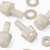 50x Natural Nylon Slotted Knurled Thumbscrews M4 x 10mm, Nuts & Washers