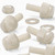 50x Natural Nylon Slotted Knurled Thumbscrews M4 x 10mm, Nuts & Washers