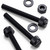 50x Black, Nylon Plastic, Thumbscrews, M6 x 50 mm, knurled, Nuts, Washers & Bolts