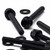 50x Black, Nylon Plastic, Thumbscrews, M6 x 50 mm, knurled, Nuts, Washers & Bolts