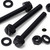 50x Black, Nylon Plastic, Thumbscrews, M6 x 50mm, knurled, Nuts, Washers & Bolts