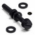 50x Black Nylon Slotted Knurled Thumbscrews M6 x 50mm, Nuts & Washers
