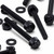 50x Black, Nylon Plastic, Thumbscrews, M6 x 50mm, knurled, Nuts, Washers & Bolts