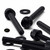50x Black, Nylon Plastic, Thumbscrews, M6 x 50 mm, knurled, Nuts, Washers & Bolts