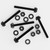 50x Black, Nylon Plastic, Thumbscrews, M6 x 50mm, knurled, Nuts, Washers & Bolts