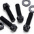 50x Black Nylon Slotted Knurled Thumbscrews M8 x 30 mm, Nuts & Washers