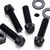 50x Black Nylon Slotted Knurled Thumbscrews M8 x 30 mm, Nuts & Washers