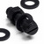 50x Black Nylon Slotted Knurled Thumbscrews M8 x 30 mm, Nuts & Washers