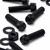 50x Black Nylon Slotted Knurled Thumbscrews M8 x 30mm, Nuts & Washers