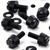 50x Black, Nylon Plastic, Thumbscrews, M4 x 10 mm, knurled, Nuts, Washers & Bolts