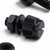 50x Black, Nylon Plastic, Thumbscrews, M4 x 10 mm, knurled, Nuts, Washers & Bolts