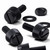 50x Black, Nylon Plastic, Thumbscrews, M4 x 10 mm, knurled, Nuts, Washers & Bolts