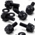 50x Black Nylon Slotted Knurled Thumbscrews M4 x 10mm, Nuts & Washers