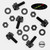 50x Black, Nylon Plastic, Thumbscrews, M4 x 10mm, knurled, Nuts, Washers & Bolts