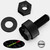 50x Black, Nylon Plastic, Thumbscrews, M4 x 10mm, knurled, Nuts, Washers & Bolts