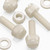50x Natural Nylon Slotted Knurled Thumbscrews M6 x 20mm, Nuts & Washers