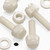 50x Natural Nylon Slotted Knurled Thumbscrews M6 x 20mm, Nuts & Washers