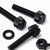 50x Black Nylon Slotted Knurled Thumbscrews M6 x 30mm, Nuts & Washers