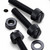 50x Black, Nylon Plastic, Thumbscrews, M6 x 30 mm, knurled, Nuts, Washers & Bolts