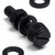 50x Black, Nylon Plastic, Thumbscrews, M6 x 30 mm, knurled, Nuts, Washers & Bolts