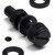 50x Black Nylon Slotted Knurled Thumbscrews M6 x 30mm, Nuts & Washers