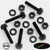 50x Black, Nylon Plastic, Thumbscrews, M6 x 30mm, knurled, Nuts, Washers & Bolts