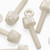 50x Natural Nylon Slotted Knurled Thumbscrews M4 x 20mm, Nuts & Washers