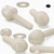 50x Natural, Nylon Plastic, Thumbscrews, M4 x 20mm, knurled, Nuts, Washers & Bolts