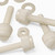 50x Natural, Nylon Plastic, Thumbscrews, M4 x 20 mm, knurled, Nuts, Washers & Bolts