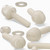 50x Natural Nylon Slotted Knurled Thumbscrews M4 x 20mm, Nuts & Washers