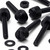 50x Black, Nylon Plastic, Thumbscrews, M3 x 20mm, knurled, Nuts, Washers & Bolts