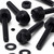 50x Black, Nylon Plastic, Thumbscrews, M3 x 20mm, knurled, Nuts, Washers & Bolts