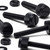 50x Black Nylon Slotted Knurled Thumbscrews M3 x 20mm, Nuts & Washers