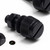 50x Black Nylon Slotted Knurled Thumbscrews M3 x 10mm, Nuts & Washers
