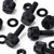 50x Black Nylon Slotted Knurled Thumbscrews M3 x 10mm, Nuts & Washers