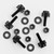 50x Black, Nylon Plastic, Thumbscrews, M3 x 10mm, knurled, Nuts, Washers & Bolts