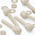 50x Natural Nylon Slotted Knurled Thumbscrews M4 x 30mm, Nuts & Washers