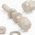 50x Natural, Nylon Plastic, Thumbscrews, M4 x 30mm, knurled, Nuts, Washers & Bolts