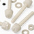 50x Natural, Nylon Plastic, Thumbscrews, M4 x 30mm, knurled, Nuts, Washers & Bolts