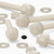 50x Natural, Nylon Plastic, Thumbscrews, M4 x 30mm, knurled, Nuts, Washers & Bolts