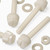 50x Natural, Nylon Plastic, Thumbscrews, M4 x 30mm, knurled, Nuts, Washers & Bolts