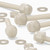50x Natural, Nylon Plastic, Thumbscrews, M4 x 30 mm, knurled, Nuts, Washers & Bolts