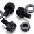 50x Black, Nylon Plastic, Thumbscrews, M6 x 10mm, knurled, Nuts, Washers & Bolts