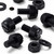 50x Black Nylon Slotted Knurled Thumbscrews M6 x 10mm, Nuts & Washers