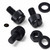 50x Black, Nylon Plastic, Thumbscrews, M6 x 10 mm, knurled, Nuts, Washers & Bolts